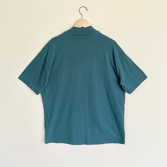 Urban Outfitters UO New Wave Mandala Mock Neck Teal Orange T Shirt Women’s S /OS - Picture 9 of 11